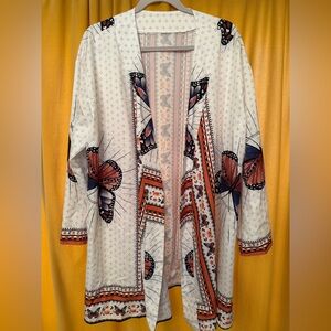 Butterfly Print Kaftan/Cover